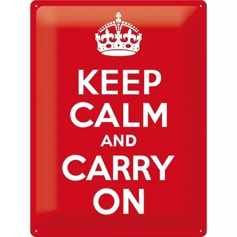 CARTEL 30 X 40 cm KEEP CALM AND CARRY ON